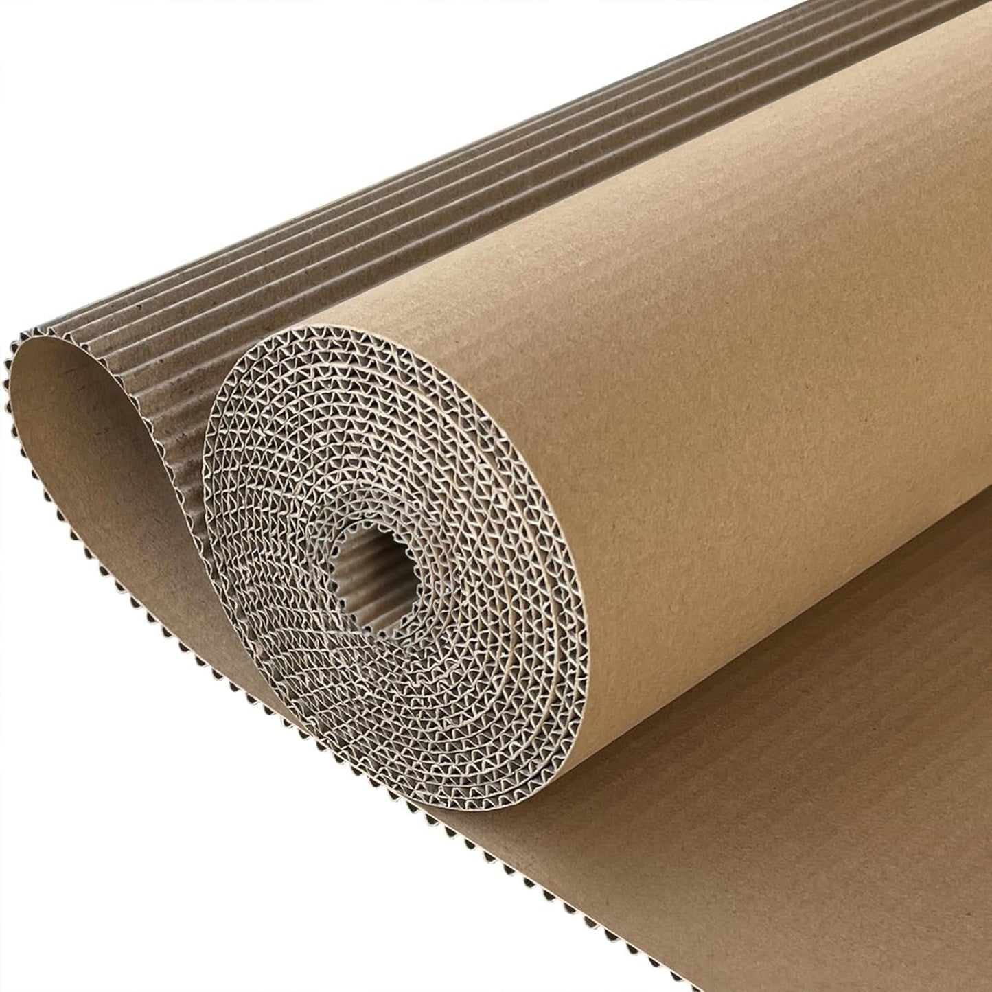 2 Ply Brown Corrugated Paper Roll for Packaging Material - 30 Meters, 200 GSM – Cardboard Packing Sheets | Ideal for Packaging, Wrapping, Craft, Cardboard Sheets & Office Use