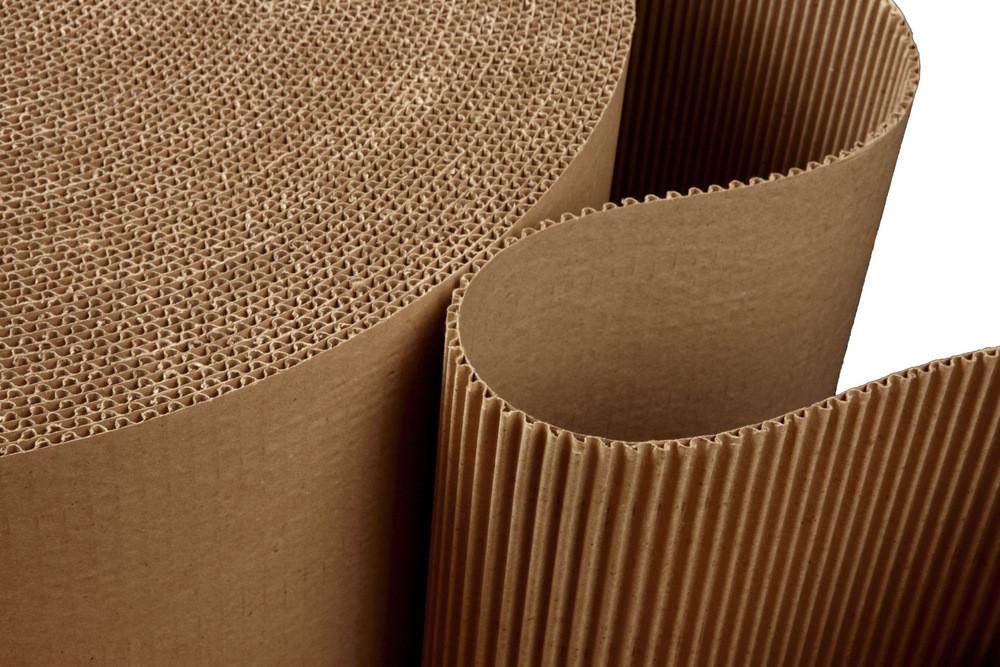2 Ply Brown Corrugated Paper Roll for Packaging Material - 30 Meters, 200 GSM – Cardboard Packing Sheets | Ideal for Packaging, Wrapping, Craft, Cardboard Sheets & Office Use