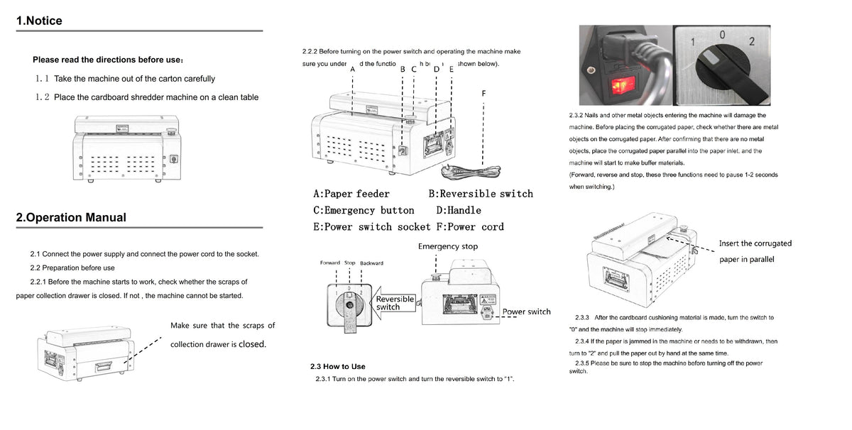 Cardboard Shredder Machine PS70 (325mm Blade Width) 10mm Cutting, Eco-Friendly Packaging Cushion Maker for Waste Box Recycling & Protective Wrapping