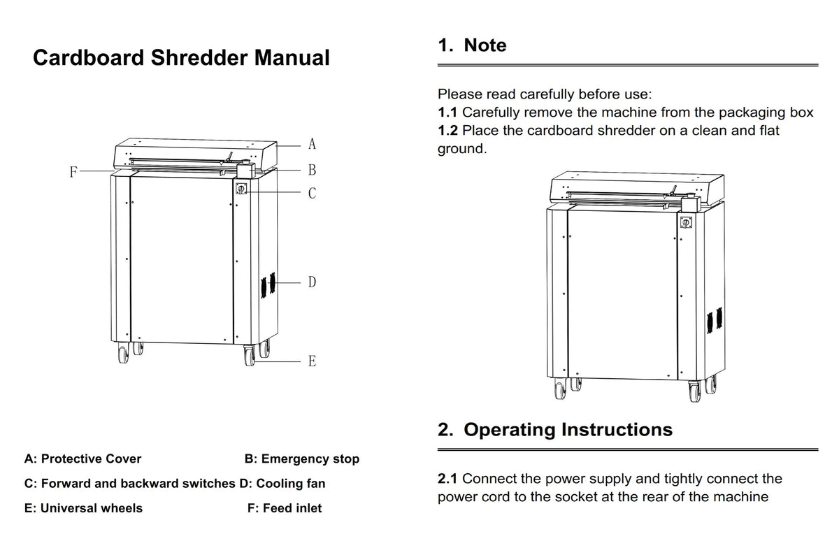 Cardboard Shredder Machine PS73 (500mm Blade Width) 10mm Cutting, Eco-Friendly Packaging Cushion Maker for Waste Box Recycling & Protective Wrapping